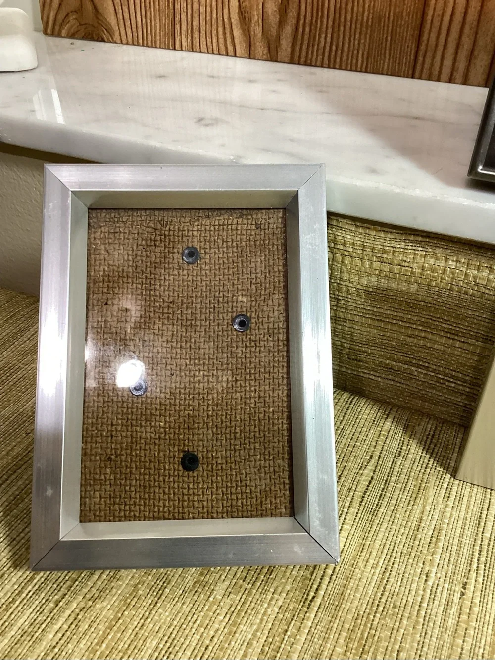 Mixed Silver Tone  Photo Frame Set Variety of Sizes lot of 4